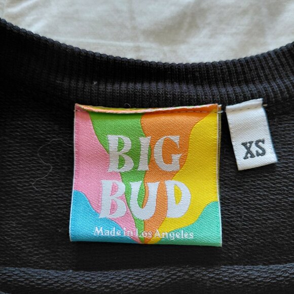 Big Bud Press Black Crewneck Ultra Soft Sweatshirt Size XS - Picture 2 of 3